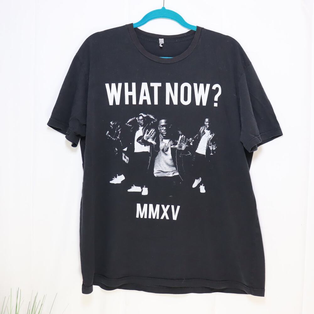 Kevin Hart What Now? Tour 2015 Black Graphic T-Shirt Concert Tee XL‎